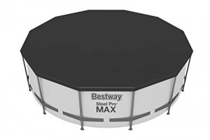 Bestway® Steel Pro MAX™ Aufstellpool Komplett-Set mit Filterpumpe Ø 366 x 122 cm, grau, rund - 7