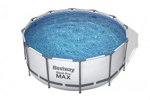 Bestway® Steel Pro MAX™ Aufstellpool Komplett-Set mit Filterpumpe Ø 366 x 122 cm, grau, rund - 8