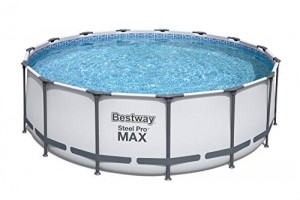 Bestway® Steel Pro MAX™ Aufstellpool Komplett-Set mit Filterpumpe Ø 457 x 122 cm, grau, rund - 11