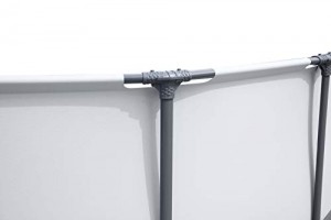 Bestway® Steel Pro MAX™ Aufstellpool Komplett-Set mit Filterpumpe Ø 457 x 122 cm, grau, rund - 9