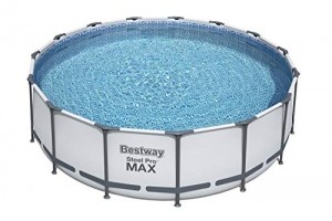 Bestway® Steel Pro MAX™ Aufstellpool Komplett-Set mit Filterpumpe Ø 457 x 122 cm, grau, rund - 10