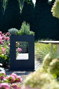 dobar Großer Design Garten-Brunnen mit Pumpe und LED´s, Polyresin, grau-schwarz, 54.5 x 19 x 76 cm, 96110e - 8