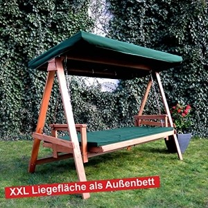 Hecht Hollywoodschaukel Bahara Lux Garten-Schaukel Meranti-Holz 4-sitzer (ca. 235 x 120 x 178 cm (BxTxH)) - 4