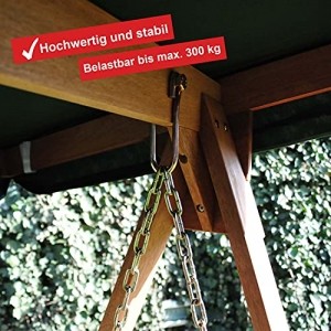 Hecht Hollywoodschaukel Bahara Lux Garten-Schaukel Meranti-Holz 4-sitzer (ca. 235 x 120 x 178 cm (BxTxH)) - 8