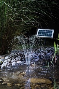 Solar Teichpumpe 5 Watt Solarmodul 160 l/h Förderleistung mit Akku und LED Beleuchtung 50 cm Förderhöhe esotec pro Komplettset Gartenteich, 101920 - 3