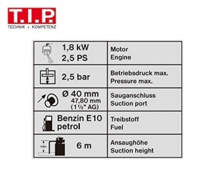 T.I.P. LTP 250/25 Benzinmotorpumpe, Silber - 4