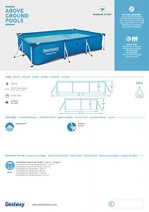 Bestway Steel Pro Frame Pool ohne Pumpe 300 x 201 x 66 cm, blau, eckig - 13