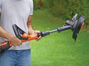 Black+Decker Akku-Rasentrimmer (Powercommand EasyFeed, 18V 4,0Ah, inkl. Akku und Ladegerät, 30 cm Schnittbreite, für größere Flächen) STC1840EPC - 9