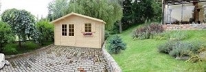 Gartenhaus PO10-34 mm Blockbohlenhaus, Grundfläche: 11,90 m², Satteldach - 4