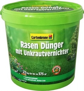 Gartenkrone 7,5 Kg Rasendünger mit Unkrautvernichter -