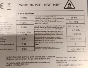 Gre HPM30 - Mini-Wärmepumpe für Aufbau-Pool bis zu 30 m3 - 9