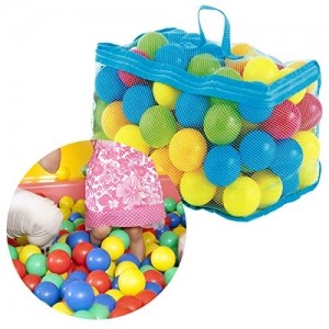 Haokaini 100Pcs 6Cm Mehrfarbige Ozeanbälle Set Pitball Spielzeug mit Netztasche für Baby Kleinkind Kinder Kinderspielzeug für Kinderpool Indoor-Partys - 4
