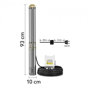 TROTEC TDP 7500 E, Tiefbrunnenpumpe, 1.500 W, für Tiefen bis zu 20 m, Garten, Heim - 2