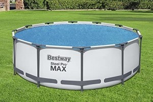 Bestway Flowclear™ Solarabdeckplane, Ø 356 cm, für runde 366 cm und 396 cm Aufstellpools , blau - 2