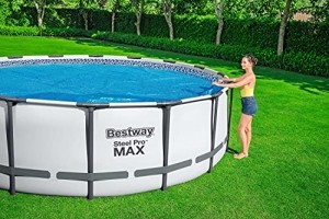 Bestway Flowclear™ Solarabdeckplane, Ø 356 cm, für runde 366 cm und 396 cm Aufstellpools , blau - 7