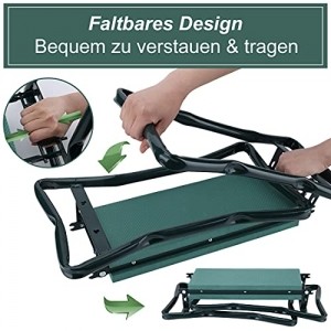 Fitprobo Garten Kniebank,Gartenhocker Kniebank mit Eva Schaummatte und Gartenwerkzeug Tsache für Gartenarbeit, tragbar - 4