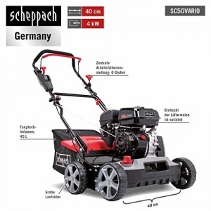 Scheppach Benzin Vertikutierer SC50VARIO Rasenlüfter Moosentferner Entmooser | 40cm Arbeitsbreite | 4 kW Leistung | 17 Messer - 2