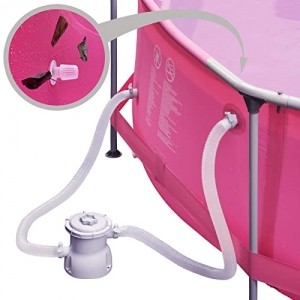 tectake 800580 Swimming Pool, Leichter Auf- und Abbau, robuste und Starke Folie (Pink | Ø 300 cm) - 4