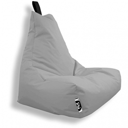 Patchhome Lounge Sessel XXL Gamer Sessel Sitzsack Sessel Sitzkissen In & Outdoor geeignet fertig befüllt | XXL - Grau - in 2 Größen und 25 Farben - 1