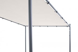 SORARA® Milano Wand Gazebo | Sandfarben | 285 x 300 cm (T x B) | Modern Style Außen Canopy und Shelter Pergola Pavillon | Anstellpavillon - 3
