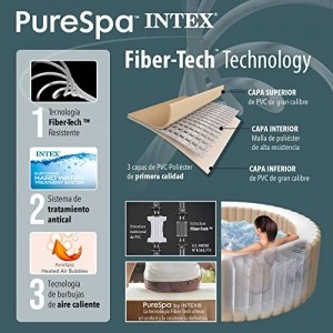 Intex 86IN X86IN X28IN PURESPA Jet and Bubble Deluxe Set - 6